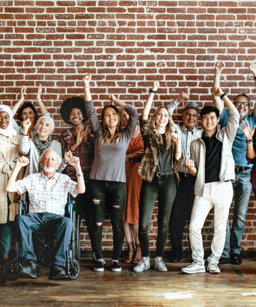 Cheerful group of people